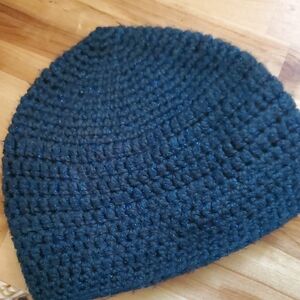 Handmade Black Crochet Beanie